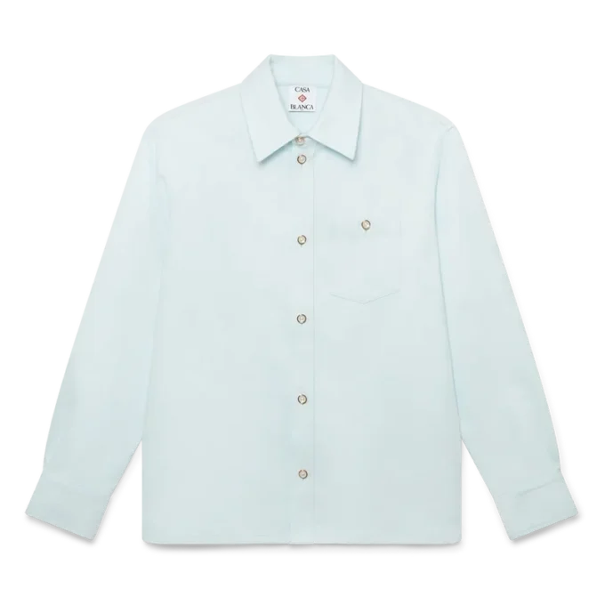 Cotton Monogram Long Sleeve Shirt