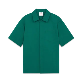Cotton Monogram Short Sleeve Jacquard Shirt
