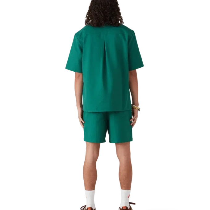 Cotton Monogram Short Sleeve Jacquard Shirt