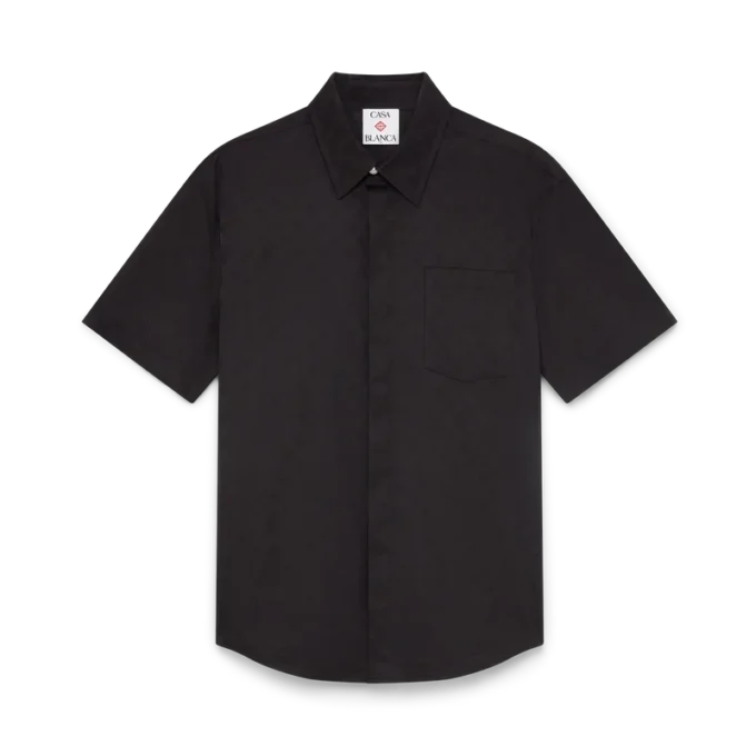 Cotton Monogram Short Sleeve Shirt