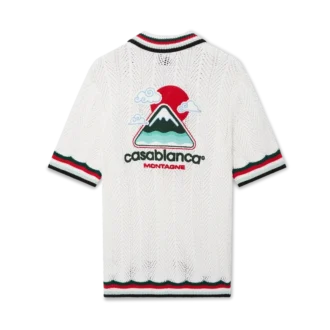 Cotton Montagne Ondulee Short Sleeve Crochet Shirt