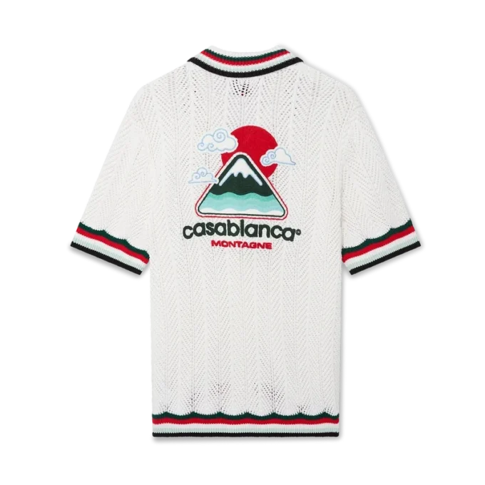 Cotton Montagne Ondulee Short Sleeve Crochet Shirt Cotton Montagne Ondulee Short Sleeve Crochet Shirt