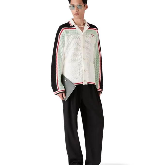 Cotton Tennis Crochet Shacket