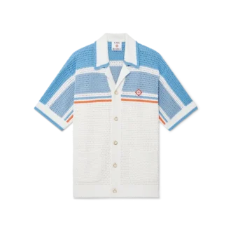 Cotton Tennis Short Sleeve Crochet Shirt