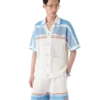Cotton Tennis Short Sleeve Crochet Shirt Cotton Tennis Short Sleeve Crochet Shirt