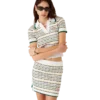 Cotton Tuck Stitch Cropped Polo Shirt Cotton Tuck Stitch Cropped Polo Shirt