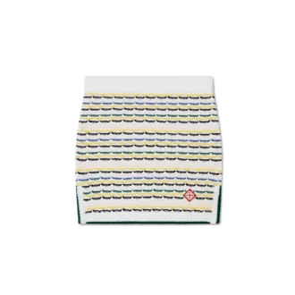 Cotton Tuck Stitch Knit Mini Skirt