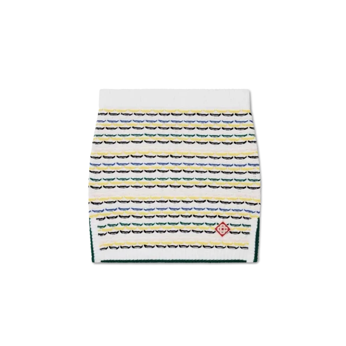 Cotton Tuck Stitch Knit Mini Skirt Cotton Tuck Stitch Knit Mini Skirt
