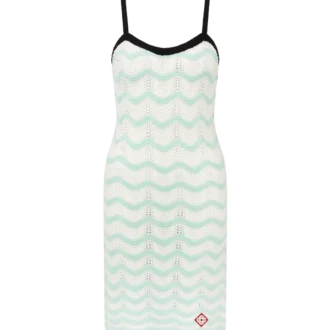 Cotton Wave Crochet Mini Dress