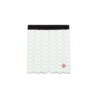 Cotton Wave Crochet Mini Skirt
