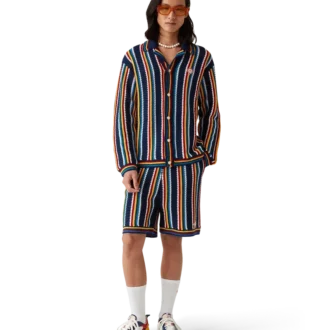 Crochet Stripe Shirt