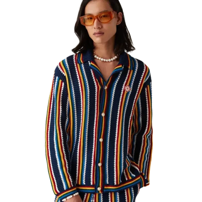Crochet Stripe Shirt Crochet Stripe Shirt