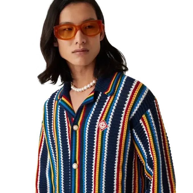 Crochet Stripe Shirt Crochet Stripe Shirt