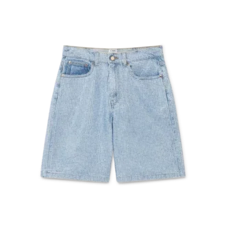 Crystal Embellished Denim Shorts