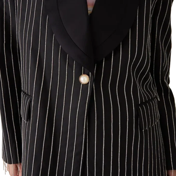 Crystal Embellished Tailored Jacket Crystal Embellished Tailored Jacket