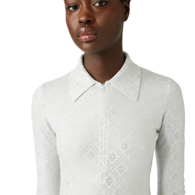 Crystal Monogram Knit Bodysuit Crystal Monogram Knit Bodysuit