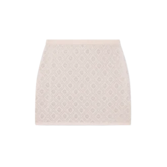 Crystal Monogram Knit Mini Skirt
