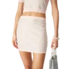 Crystal Monogram Knit Mini Skirt