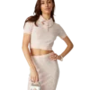 Crystal Monogram Knit Polo Shirt Crystal Monogram Knit Polo Shirt