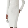 Crystal Monogram Knit Skirt