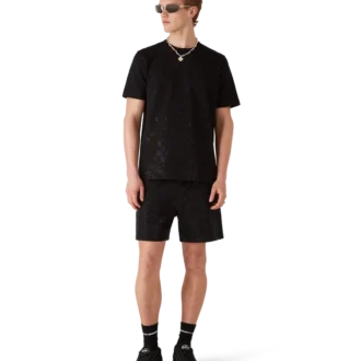 Crystal Monogram Logo Short Sleeve T-Shirt