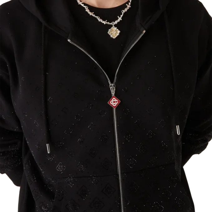Crystal Monogram Long Sleeve Sweatshirt
