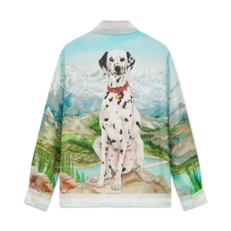 Dalmatian a La Montange Long Sleeve Silk Shirt