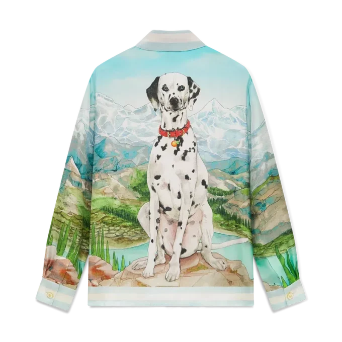 Dalmatian a La Montange Long Sleeve Silk Shirt Dalmatian a La Montange Long Sleeve Silk Shirt