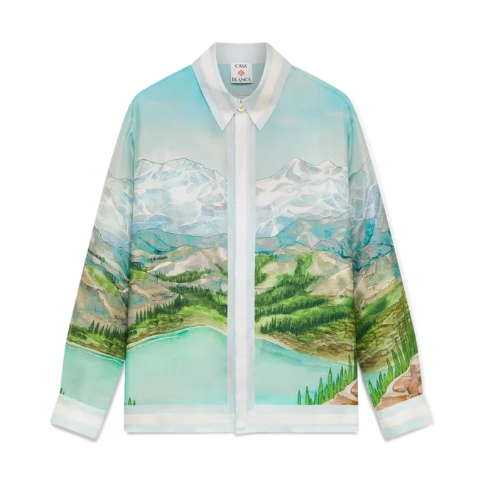 Dalmatian a La Montange Long Sleeve Silk Shirt Dalmatian a La Montange Long Sleeve Silk Shirt