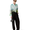Dalmatian a La Montange Long Sleeve Silk Shirt Dalmatian a La Montange Long Sleeve Silk Shirt