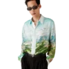 Dalmatian a La Montange Long Sleeve Silk Shirt Dalmatian a La Montange Long Sleeve Silk Shirt
