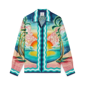 Danse De La Mer Long Sleeve Silk Shirt