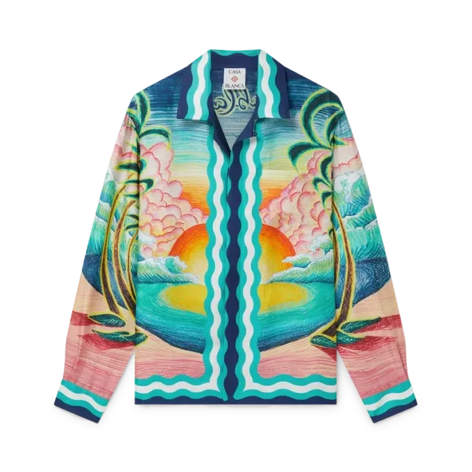 Danse De La Mer Long Sleeve Silk Shirt Danse De La Mer Long Sleeve Silk Shirt