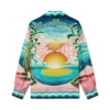 Danse De La Mer Long Sleeve Silk Shirt