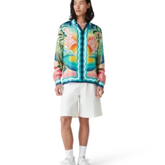 Danse De La Mer Long Sleeve Silk Shirt