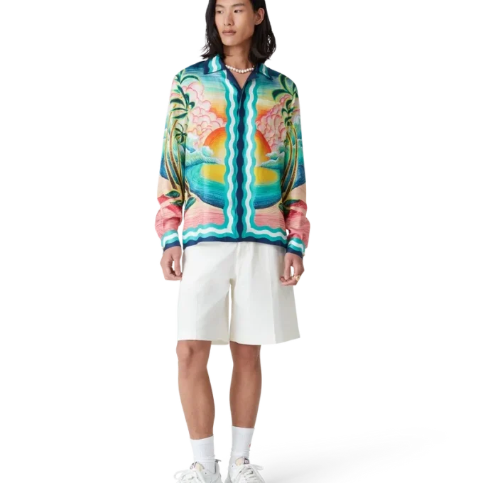 Danse De La Mer Long Sleeve Silk Shirt Danse De La Mer Long Sleeve Silk Shirt