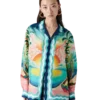 Danse De La Mer Long Sleeve Silk Shirt