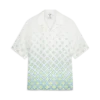 Degrade Monogram Short Sleeve Linen Shirt