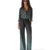 Degrade Monogram Silk Trousers