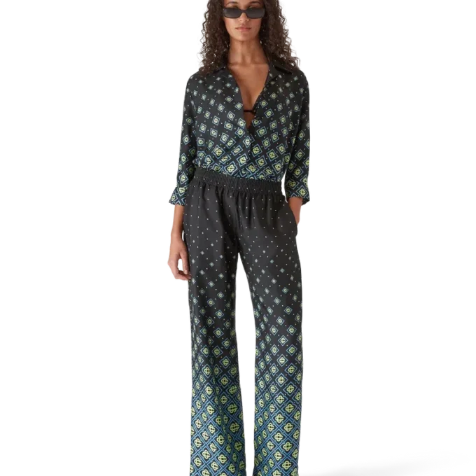 Degrade Monogram Silk Trousers