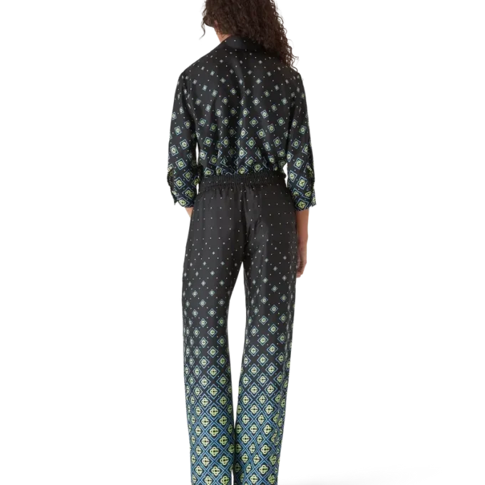 Degrade Monogram Silk Trousers