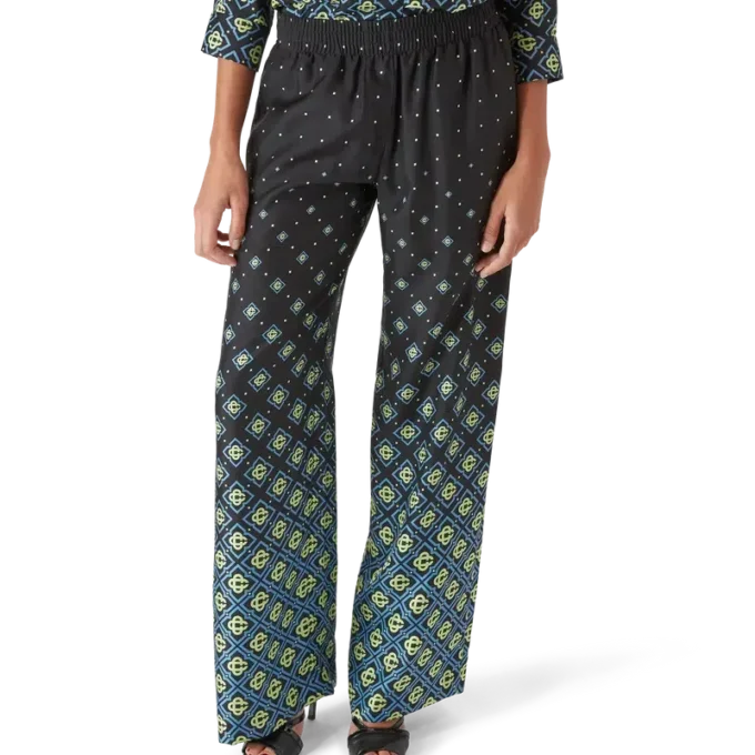Degrade Monogram Silk Trousers