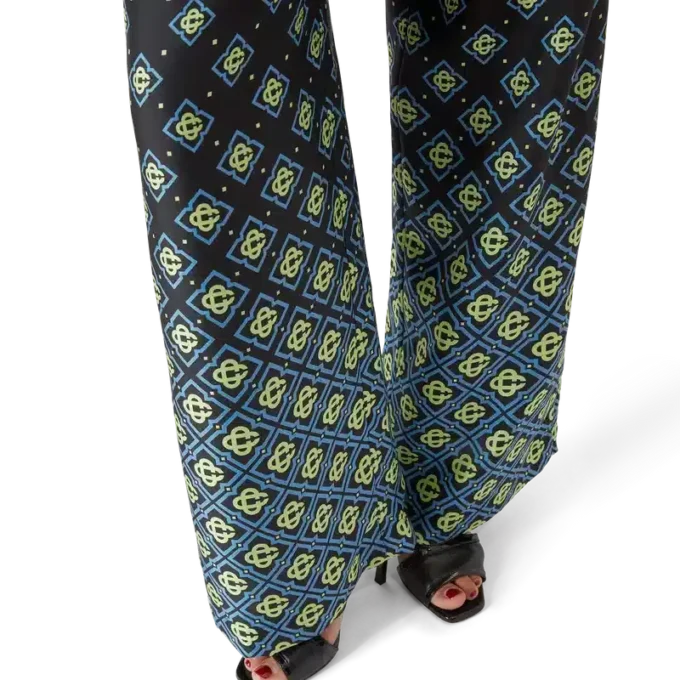 Degrade Monogram Silk Trousers