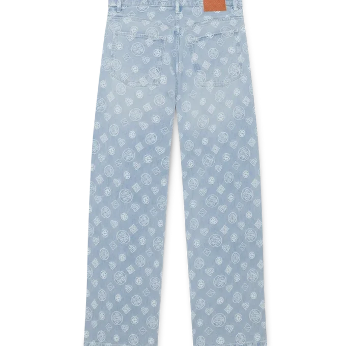Denim Monogram Relaxed Fit Jeans Denim Monogram Relaxed Fit Jeans