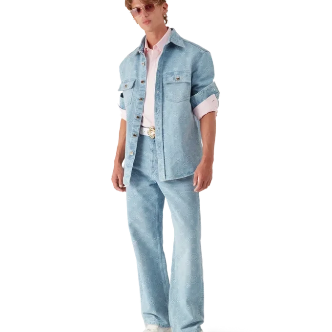 Denim Monogram Shirt Denim Monogram Shirt