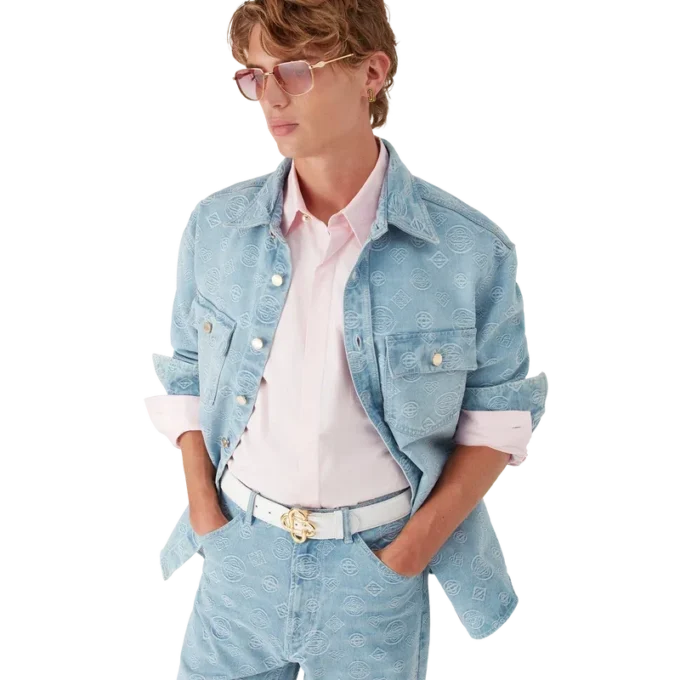 Denim Monogram Shirt Denim Monogram Shirt
