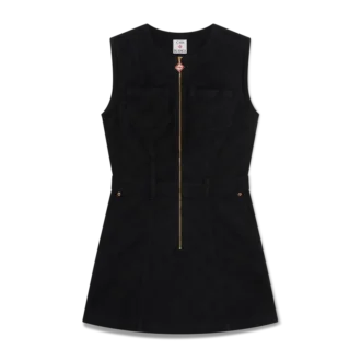 Denim Monogram Zip Dress