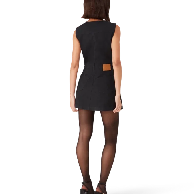 Denim Monogram Zip Dress Denim Monogram Zip Dress