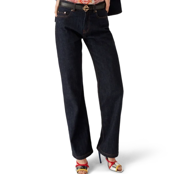 Denim Shirt with Logo Embroidery Denim Shirt with Logo Embroidery