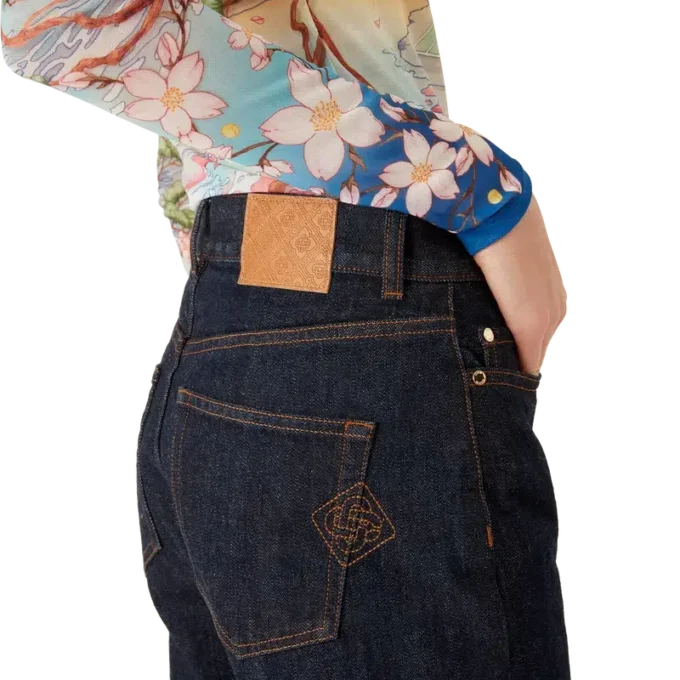 Denim Shirt with Logo Embroidery Denim Shirt with Logo Embroidery